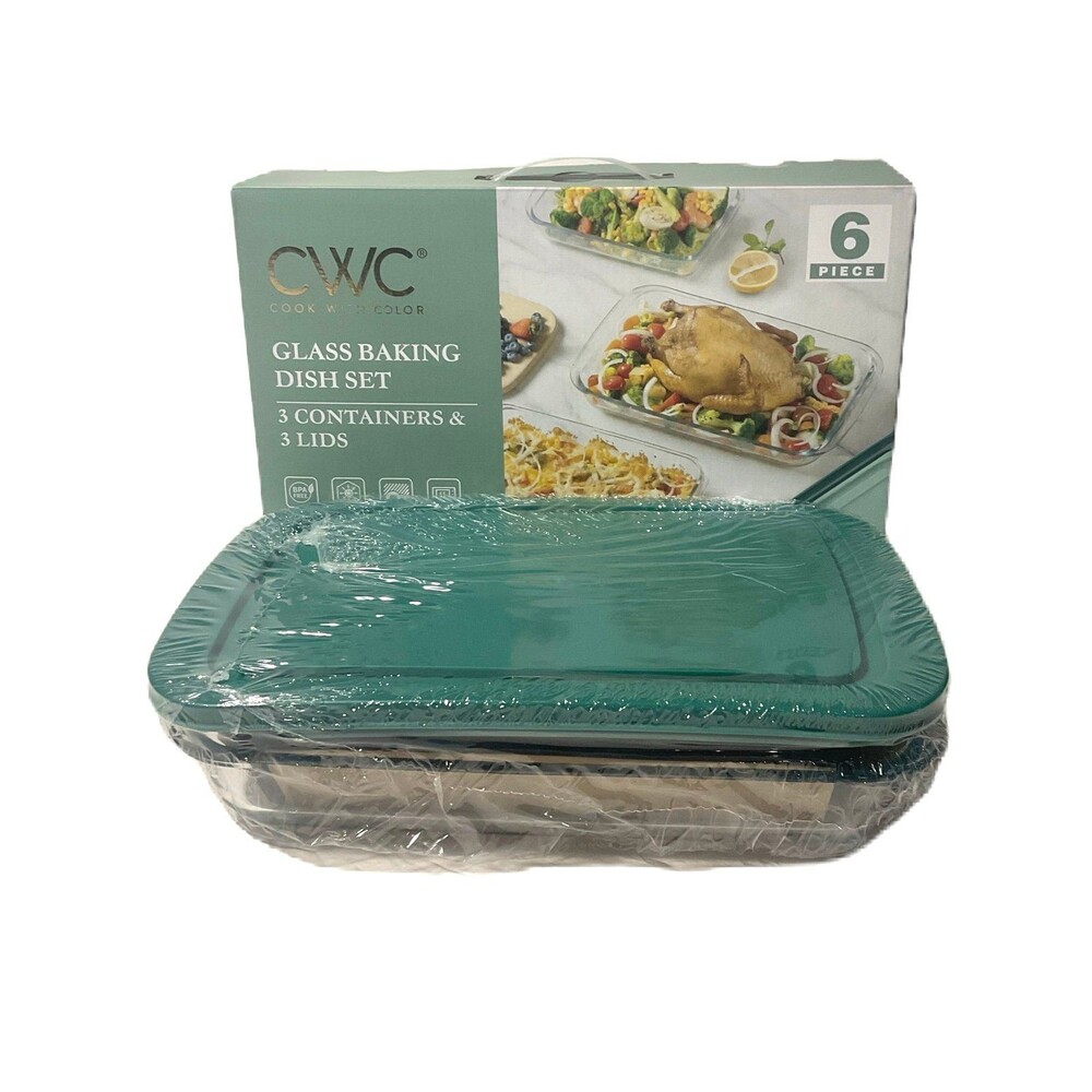 CWC Cook with Color Glass Baking Dish Set (6 Piece) - Picture 3 of 4